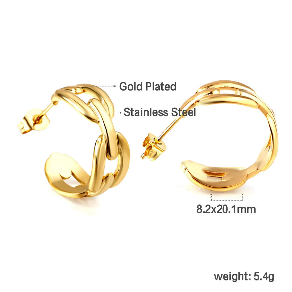 Evergold Chain Hoops