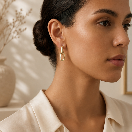 Golden Grace Drop Earrings