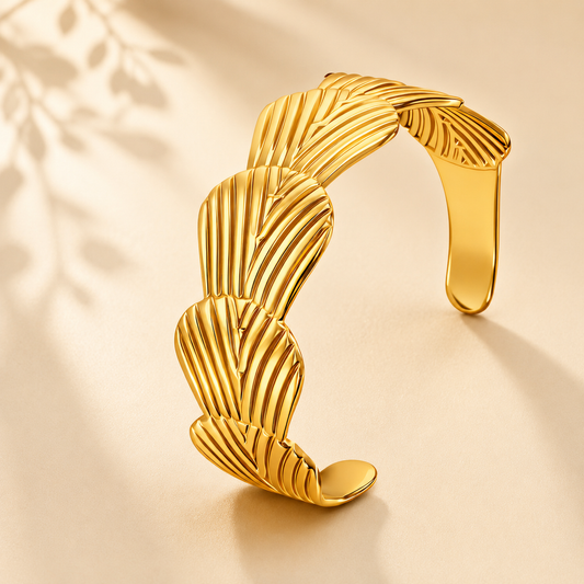 Golden Seashell Cuff Bracelet