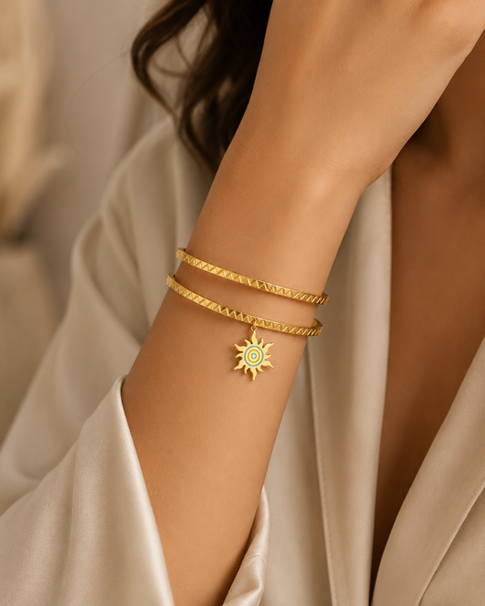 Solara Charm Cuff Bracelet